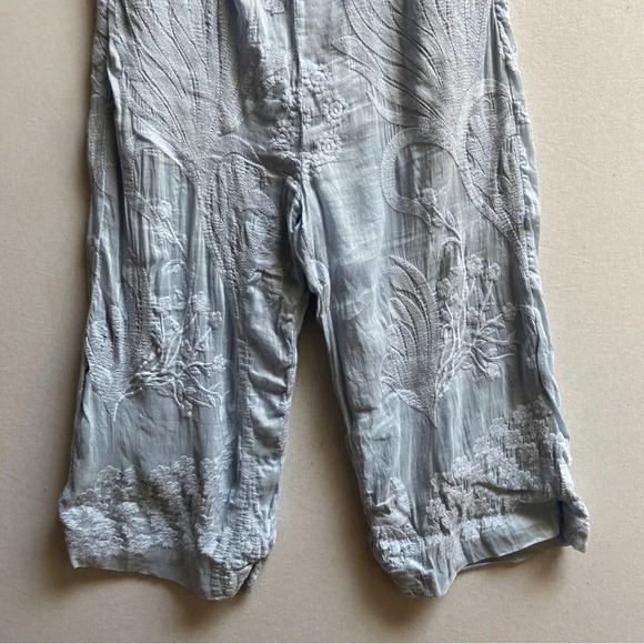 Aijek Silk Blend Lace Strapless Wide Leg  Jumpsuit Anthropologie Lace Sz 3 - Picture 8 of 15